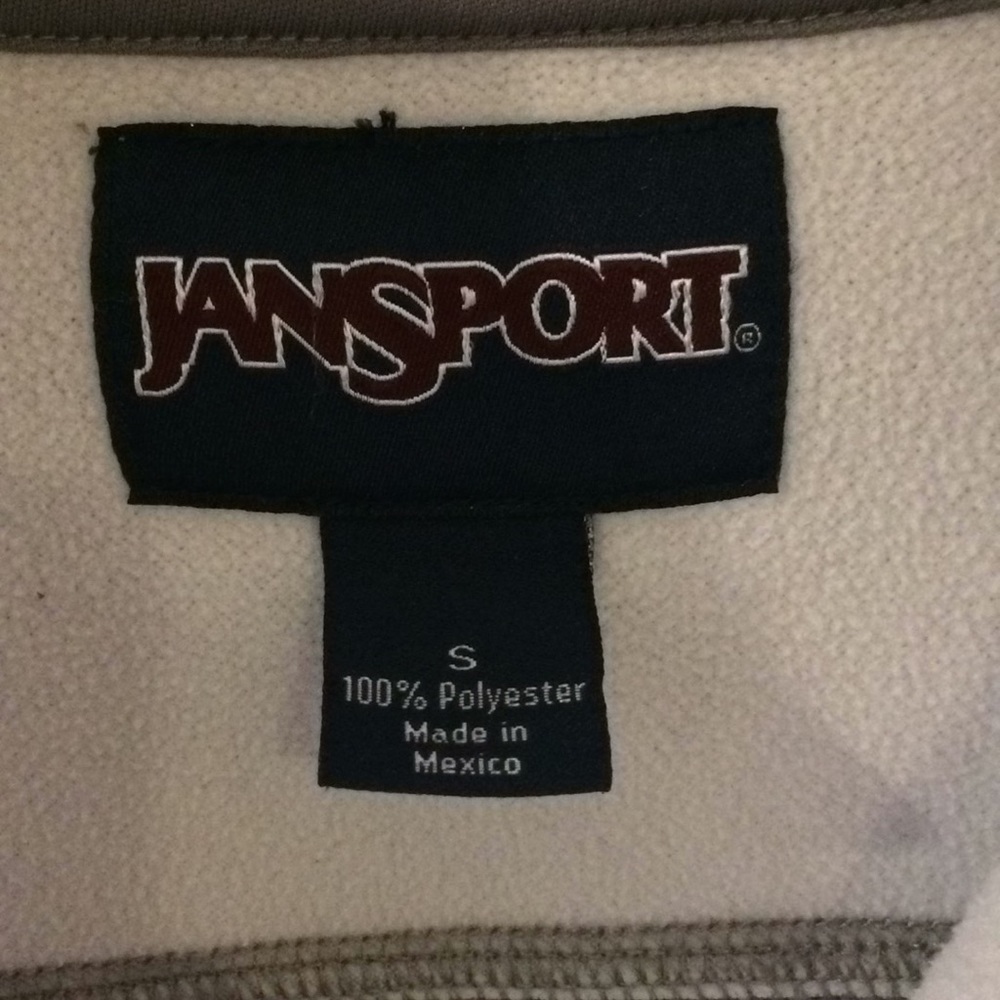 Jansport Breckenridge CO 1/4 Zip Fleece Pullover S Thumb Holes - Picture 4 of 6